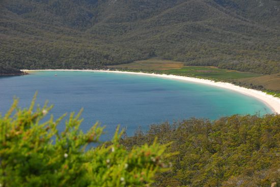 Das Muster fuer einen perfekten Strand, dass sich am besten aus der Vogelperspektive offenbart.