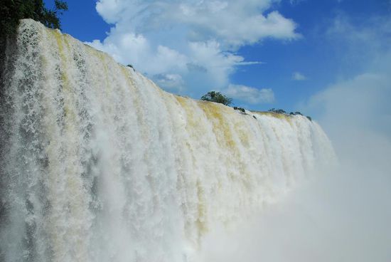 Im Flusssystem oberhalb der Wasserfaelle haben sich ganz eigene Fischsarten entwickelt - diese Barriere ueberwindet kein Fisch flussaufwaerts!