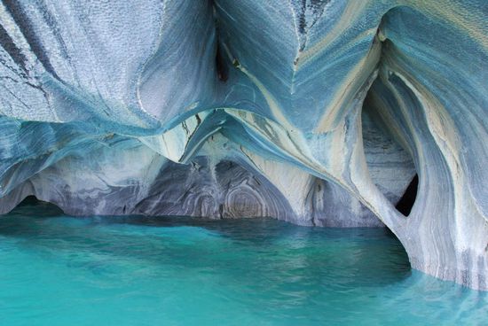 Die Marmorgrotten bei Puerto Rio Tranquilo