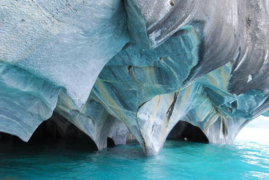 Und man bekommt auch einen Eindruck von der Farbe des Wassers des Lago General Carrera