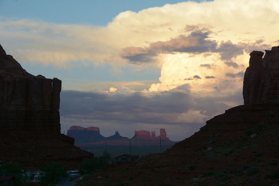 Blick vom Campingplatz in den Nationalpark