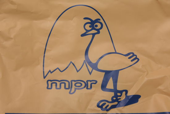 Der Aufdruck der mir freundlicherweise zur Verfügung gestellten fahrradsicheren Eiertüte