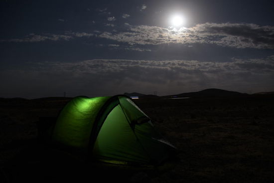 Und noch eine Nacht am Rande der Autobahn bei Vollmond