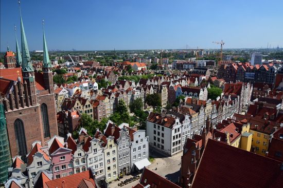 Blick vom Rathausturm über die Stadt