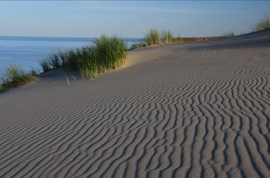 Und die Sanddünen haben in der Abendsonne auch ihren Reiz