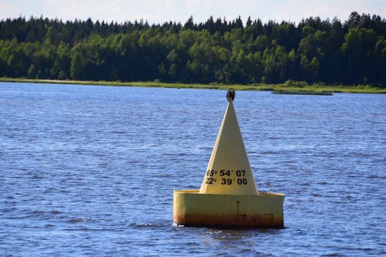 Meine Wendemarke - die Festmachertonne in Töre Hamn: N 65° 54' 07'' - der nördlichste Punkt der Ostsee und meiner Reise. Von jetzt an geht es Richtung Süden der Heimat entgegen
