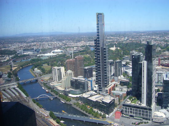 Die Skyline Melbourne vom Rialto Tower aus bei Tag