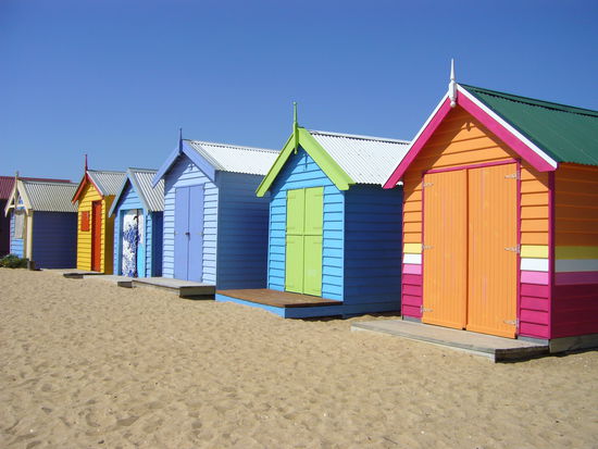 Die Beach Boxes am Brighton Beach