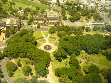 Blick vom Skytower auf den Hyde-Park