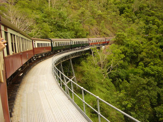 Die Kuranda-Bahn, mit der wir hingefahren sind