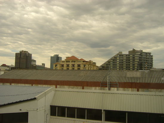 Blick von unserem Hotel aus auf die noch vorhandene Skyline, die allerdings komplett abgerissen wird.