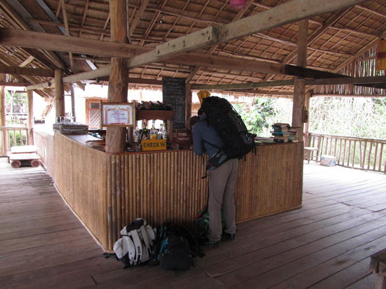 und hier schon in der Dschungel-Lounge - Susi checkt uns mal ein.....