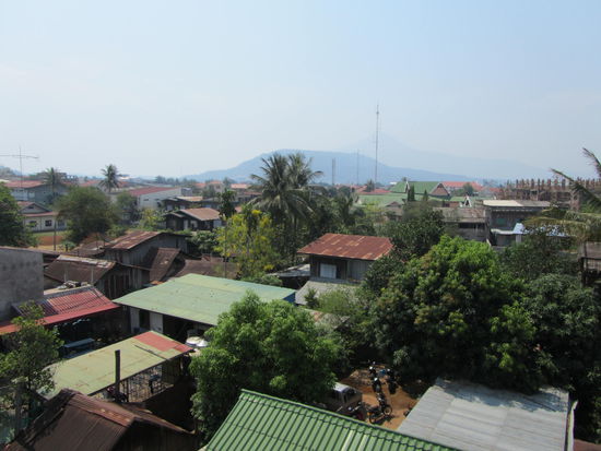 Ausblick von der Dachterrasse des Hotels