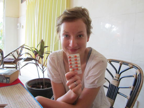 ........dafuer die in der Fruehe organisierten Antibiotika fuer Susi - die machten dann den letzten Bakterien den Garaus