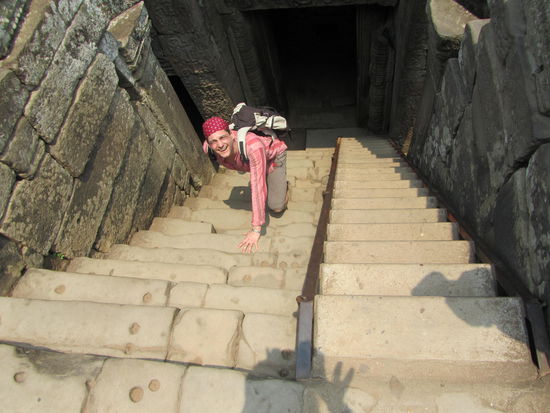 das besteigen der Tempel erfordert wirklich gutes Schuhwerk und Schwindelfreiheit
