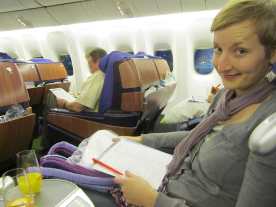 Madame bei der Menueauswahl - auch ihr gefiel es!