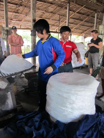 Reisnudelherstellung!