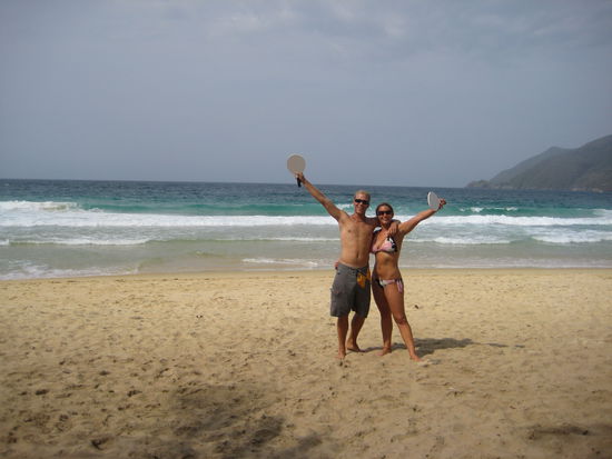 Mit unserem langersehnten Beachball am Playa Grande