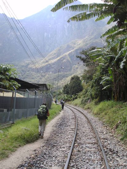 Auf dem Weg nach Aguas Calientes
