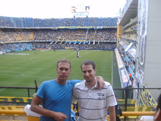 Benjamin und ich im Boca Stadion