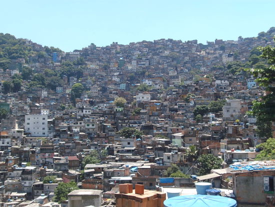 Das Favela Rocinha in dem etwa 200 000 Menschen leben