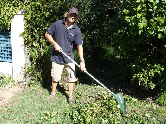 Andy beim Gaertner...