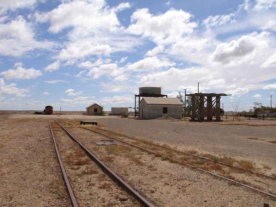 In Maree, am Anfang des Oodnadatta Tracks...hier war schon nix als nichts!