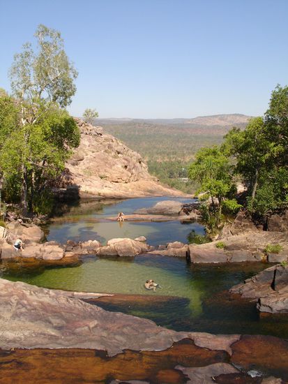 - Plungepools der Gunlom Falls - 
Wunderschoen zum Baden!