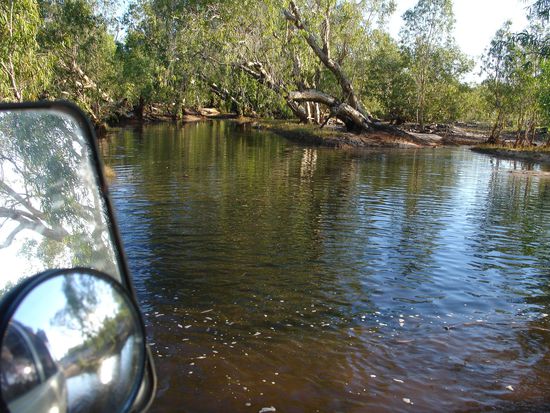 Flussueberquerungen hatten wir auf dem Savannah-Way zur Genuege.