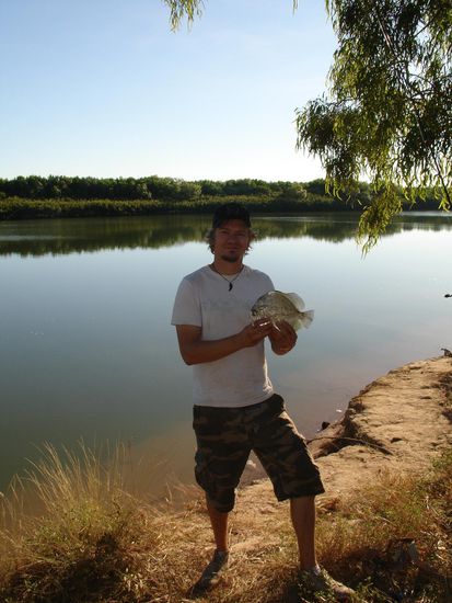 Andy's erster Fang!!! 
Mmmhhh....das gab ein leckeres Dinner 
Es folgten noch weitere.
