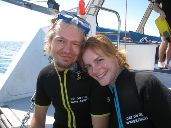 Fertig machen fuer den ersten Schnorchelgang!