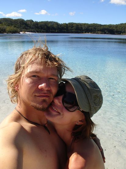 Zwei Turteltauben am Lake McKenzie auf Fraser Island