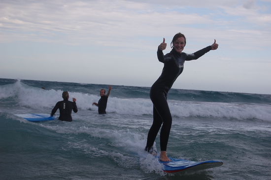 Hier noch Top Fit auf dem Brett