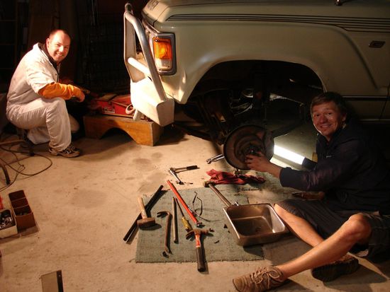 Michael und Andy fleissig am werkeln