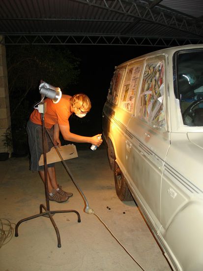 ...Andy spruehte bis spaeht in die Nacht