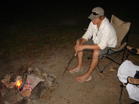 Romantische Lagerfeuer...