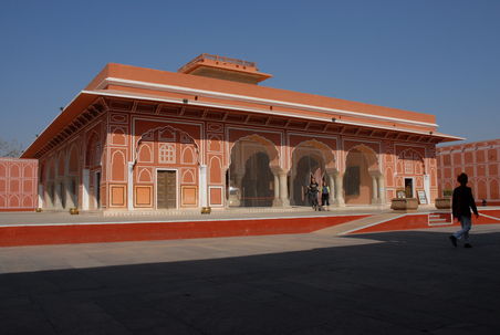 Die aus Sandstein und Marmor gebaute private Audienzhalle "Diwan-I-Khas""