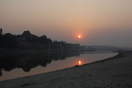 Sonnenuntergang am Yamuna