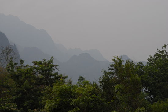 Die (wunderschoene) Landschaft im Dunst