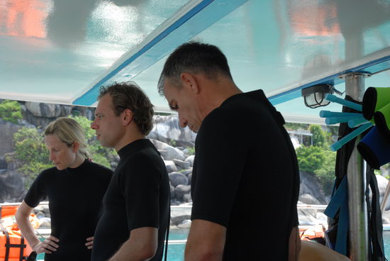 Miriam, Florian und meinereiner bei der Ankleide-Probe