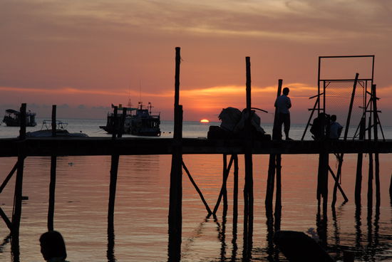 Blick vom Tauchschulenrestaurant aus aufs Meer ... die richtige Stimmung zum Futtern