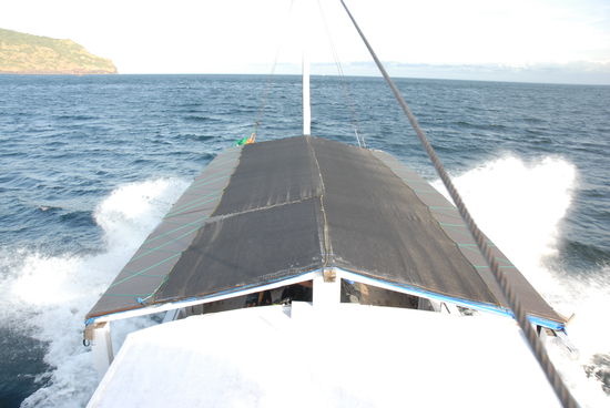 Auf der Fahrt zu unserer Schlafbucht wurde es schon ein wenig unruhiger