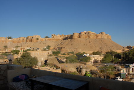 Jaisalmer Fort von meiner Hoteldachterasse aus gesehen