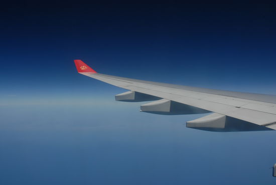 Mit der Royal Jordanian Airlines ging es Richtung Bangkok