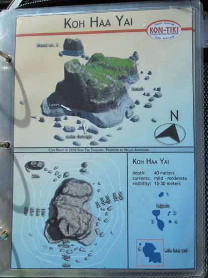 Das Tauchgebiet von Koh Haa Yai
