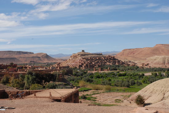 Aid Benhaddou von einem Aussichtspunkt aus
