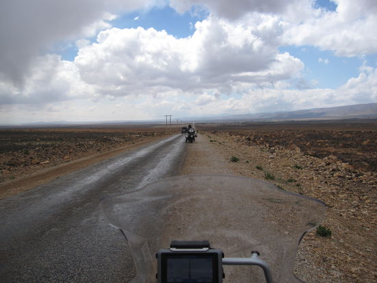 Im Atlasgebirge wechselte sich das Wetter ab ...