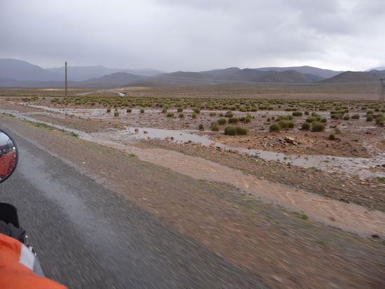 Es regnete ein wenig in den Bergen
