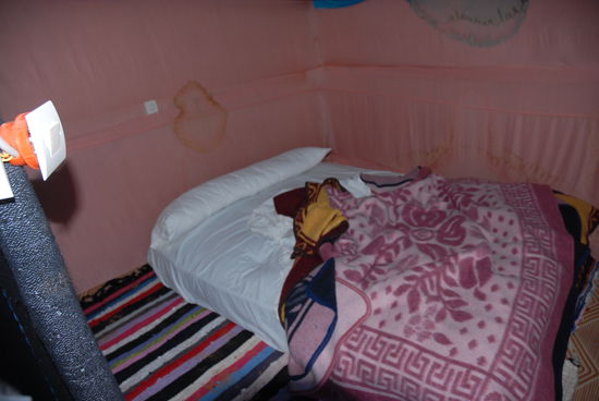 Unsere Schlafstatt im Berberzelt