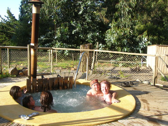 Im Yacuzzi ließ es sich aushalten. Die Konstruktion ist nur etwas eigenwillig.